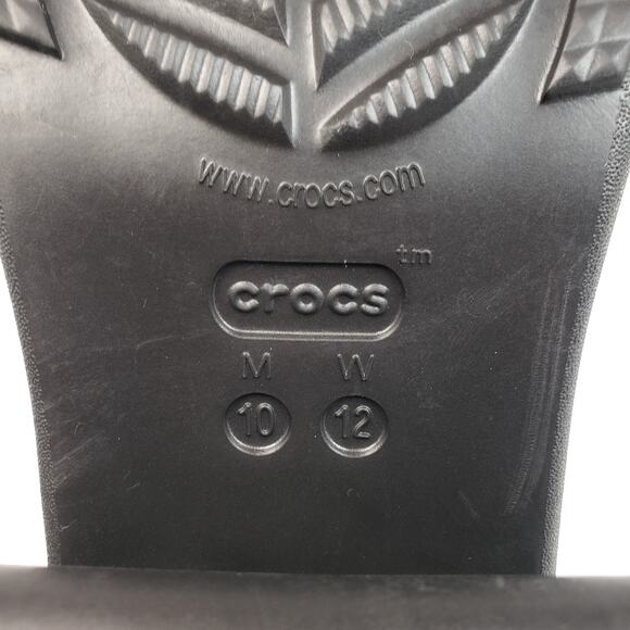 Crocs Siren Studded Clog Mens Sz 10 Womens Sz 12 Black Platform Clog Shoes - Picture 12 of 13